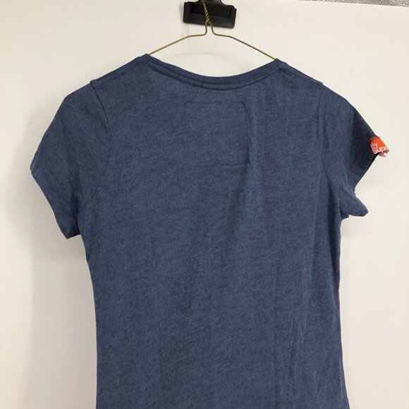 Superdry navy blue graphic logo women’s t-shirt pop of rainbow size Small - Picture 6 of 12